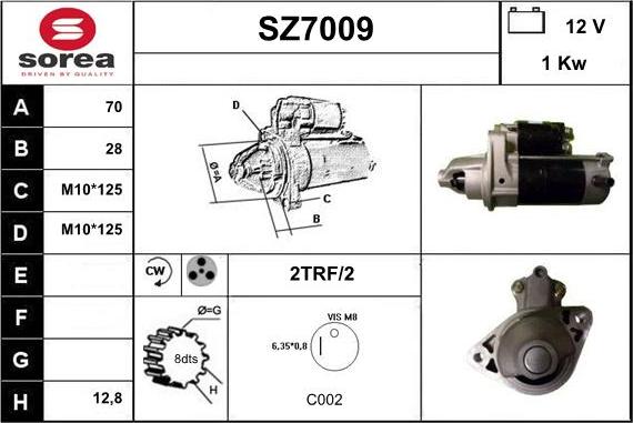 Sera SZ7009 - Стартер autozip.com.ua