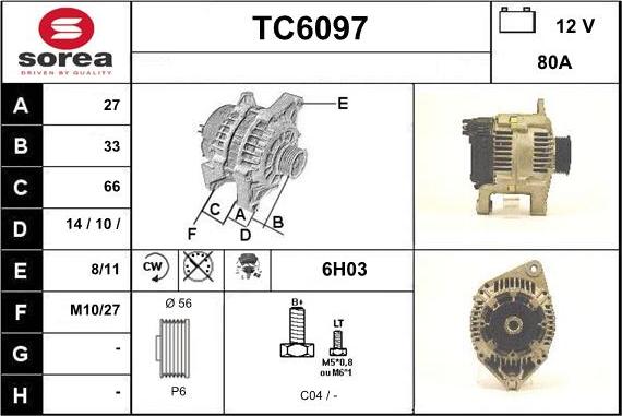 Sera TC6097 - Генератор autozip.com.ua