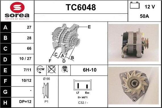 Sera TC6048 - Генератор autozip.com.ua