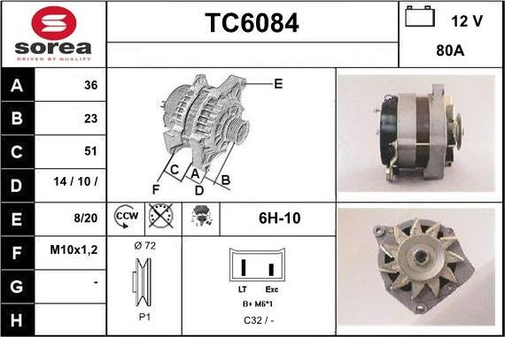 Sera TC6084 - Генератор autozip.com.ua