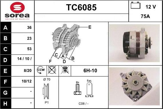 Sera TC6085 - Генератор autozip.com.ua