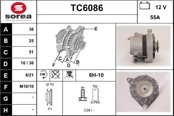 Sera TC6086 - Генератор autozip.com.ua