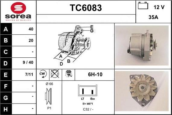 Sera TC6083 - Генератор autozip.com.ua