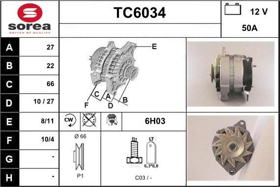 Sera TC6034 - Генератор autozip.com.ua