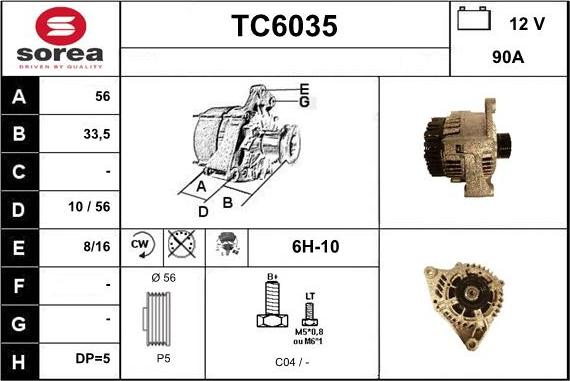 Sera TC6035 - Генератор autozip.com.ua