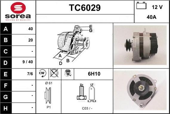 Sera TC6029 - Генератор autozip.com.ua