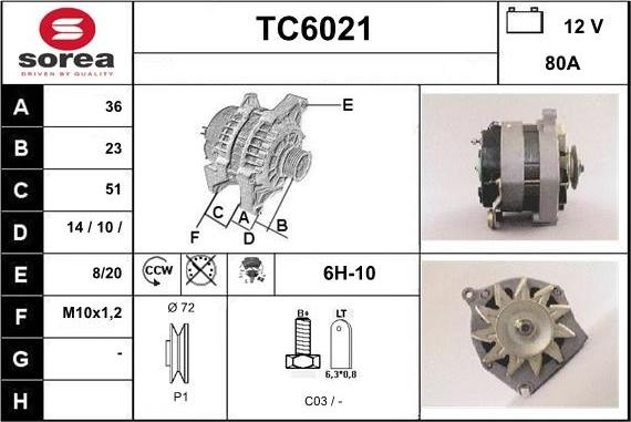 Sera TC6021 - Генератор autozip.com.ua