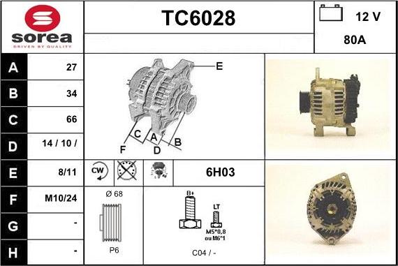 Sera TC6028 - Генератор autozip.com.ua