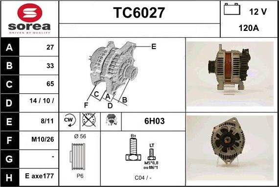 Sera TC6027 - Генератор autozip.com.ua