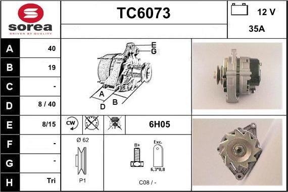 Sera TC6073 - Генератор autozip.com.ua