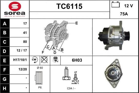 Sera TC6115 - Генератор autozip.com.ua