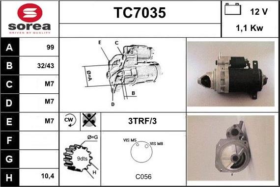 Sera TC7035 - Стартер autozip.com.ua