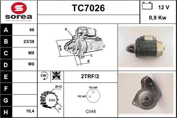 Sera TC7026 - Стартер autozip.com.ua