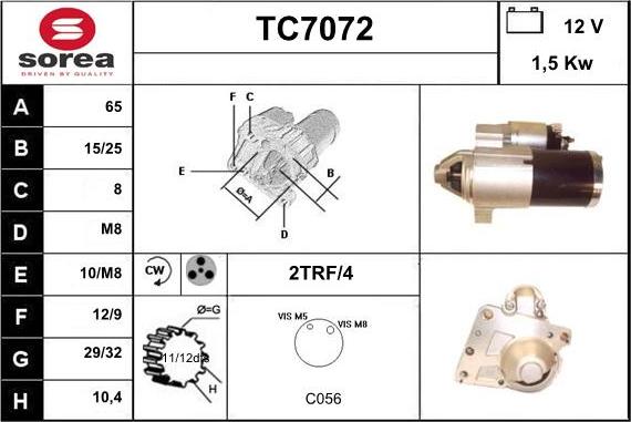 Sera TC7072 - Стартер autozip.com.ua