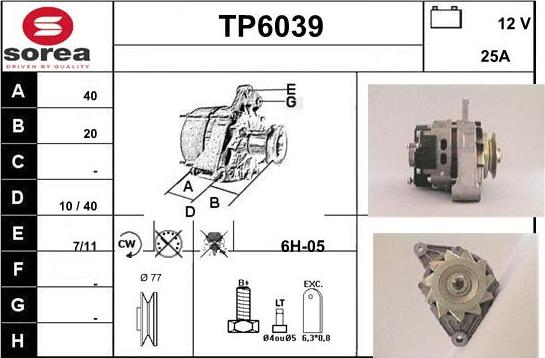 Sera TP6039 - Генератор autozip.com.ua