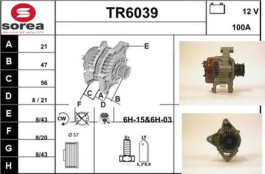 Sera TR6039 - Генератор autozip.com.ua