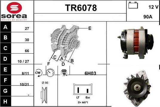 Sera TR6078 - Генератор autozip.com.ua