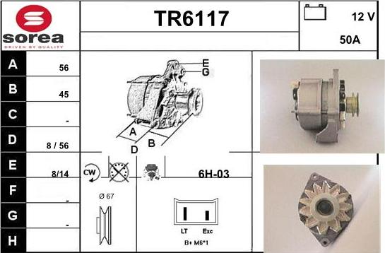 Sera TR6117 - Генератор autozip.com.ua