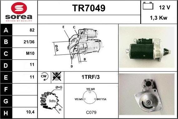 Sera TR7049 - Стартер autozip.com.ua