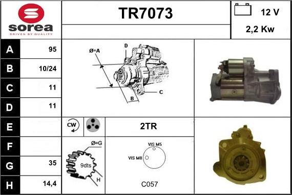 Sera TR7073 - Стартер autozip.com.ua