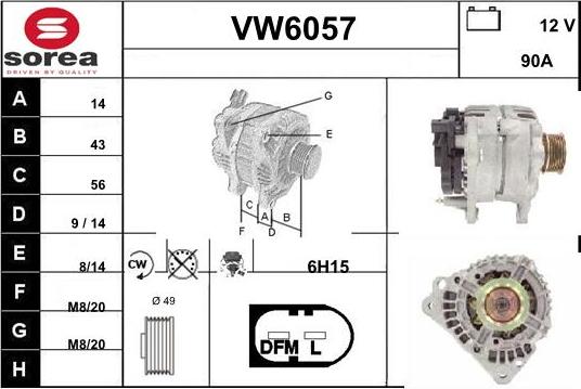 Sera VW6057 - Генератор autozip.com.ua