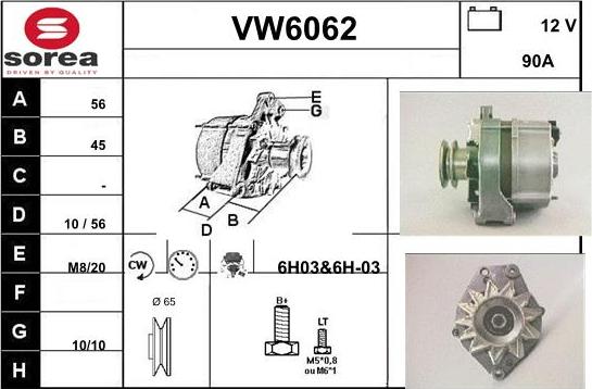 Sera VW6062 - Генератор autozip.com.ua