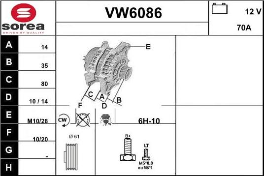 Sera VW6086 - Генератор autozip.com.ua