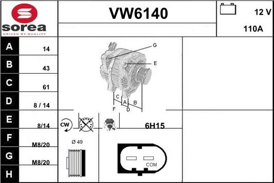 Sera VW6140 - Генератор autozip.com.ua