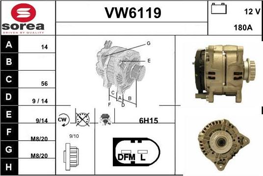 Sera VW6119 - Генератор autozip.com.ua