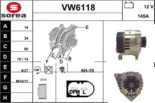 Sera VW6118 - Генератор autozip.com.ua