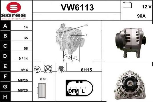 Sera VW6113 - Генератор autozip.com.ua