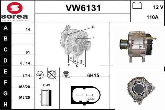 Sera VW6131 - Генератор autozip.com.ua