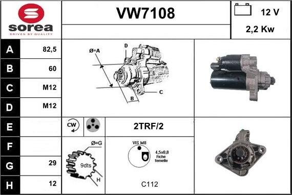 Sera VW7108 - Стартер autozip.com.ua