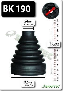 Shaftec BK190 - Пильник, приводний вал autozip.com.ua