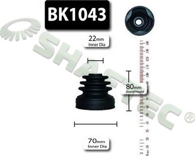 Shaftec BK1043 - Пильник, приводний вал autozip.com.ua