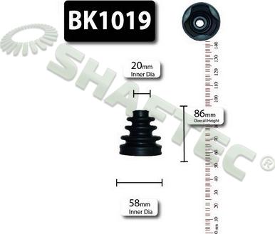 Shaftec BK1019 - Пильник, приводний вал autozip.com.ua
