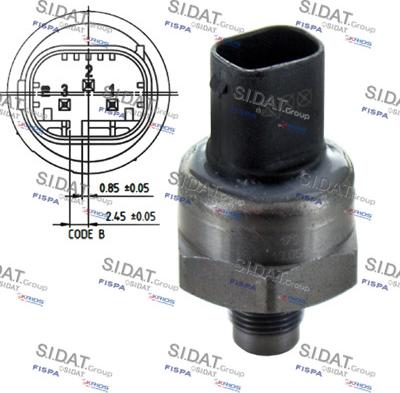 Sidat 82.2393A2 - Датчик, тиск масла autozip.com.ua