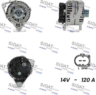 Sidat A12BH0905A2 - Генератор autozip.com.ua