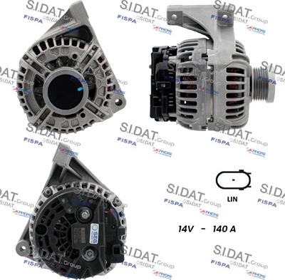Sidat A12BH0440 - Генератор autozip.com.ua