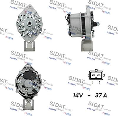 Sidat A12BH0615A2 - Генератор autozip.com.ua