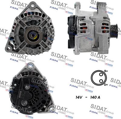 Sidat A12BH0348 - Генератор autozip.com.ua