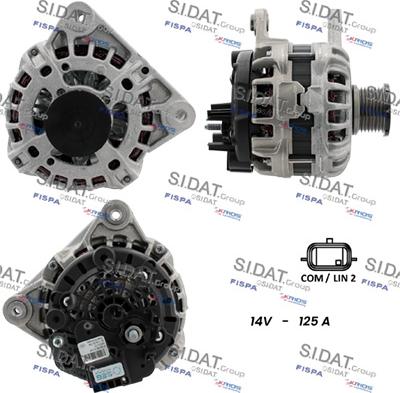 Sidat A12BH0299 - Генератор autozip.com.ua