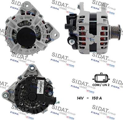 Sidat A12BH1445A2 - Генератор autozip.com.ua