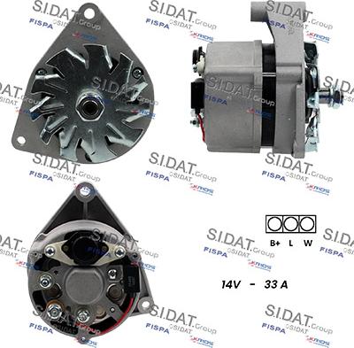 Sidat A12BH1458A2 - Генератор autozip.com.ua