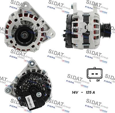 Sidat A12BH1462A2 - Генератор autozip.com.ua