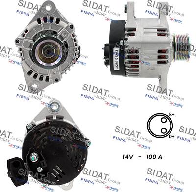Sidat A12MA1313A2 - Генератор autozip.com.ua