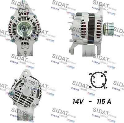 Sidat A12MH0322A2 - Генератор autozip.com.ua