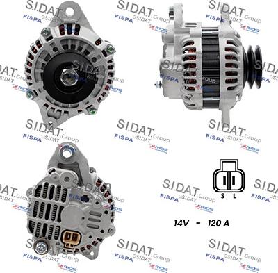 Sidat A12MH1202A2 - Генератор autozip.com.ua