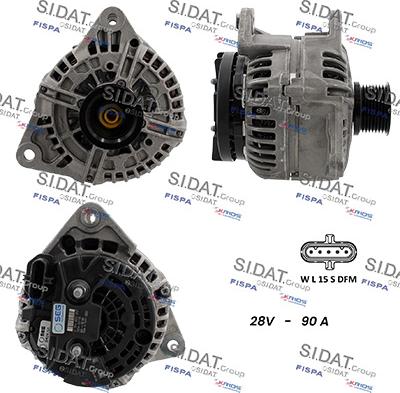 Sidat A24BH0026 - Генератор autozip.com.ua