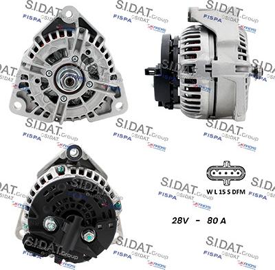 Sidat A24BH0161A2 - Генератор autozip.com.ua